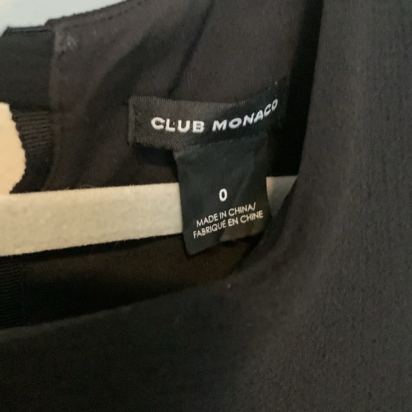 Club Monaco Black Colby mini Cocktail Dress with scalloped bottom Size 0 - Picture 5 of 6